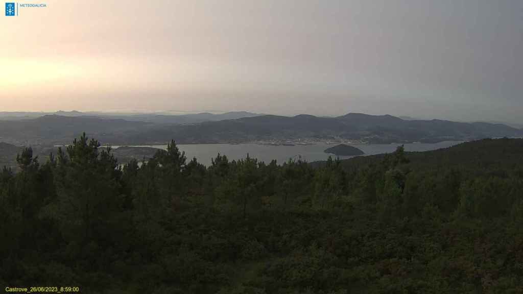 Cámara meteorológica en el monte Castrove, en Poio (Pontevedra).