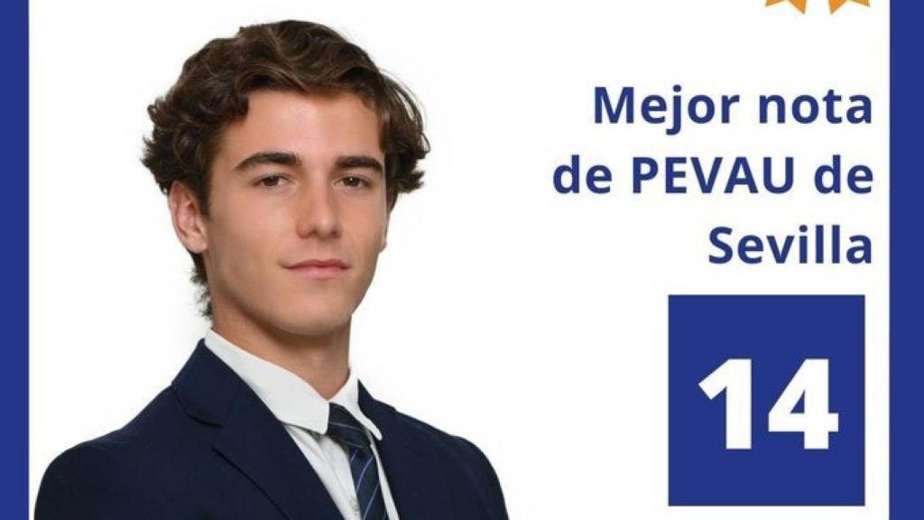 Alberto de Leopoldo, uno de los estudiantes que ha sacado un 14 en la Selectividad de Andalucía.