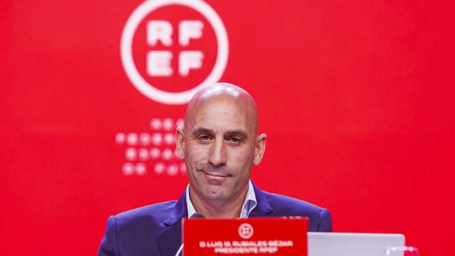 Luis Rubiales, en la Asamblea de la RFEF