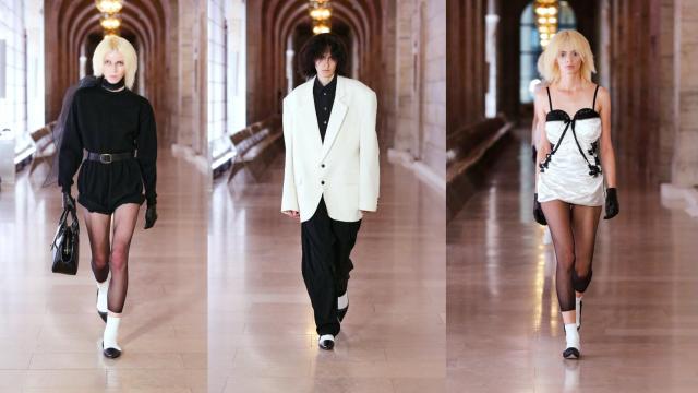 Tres modelos en el desfile de Marc Jacobs.