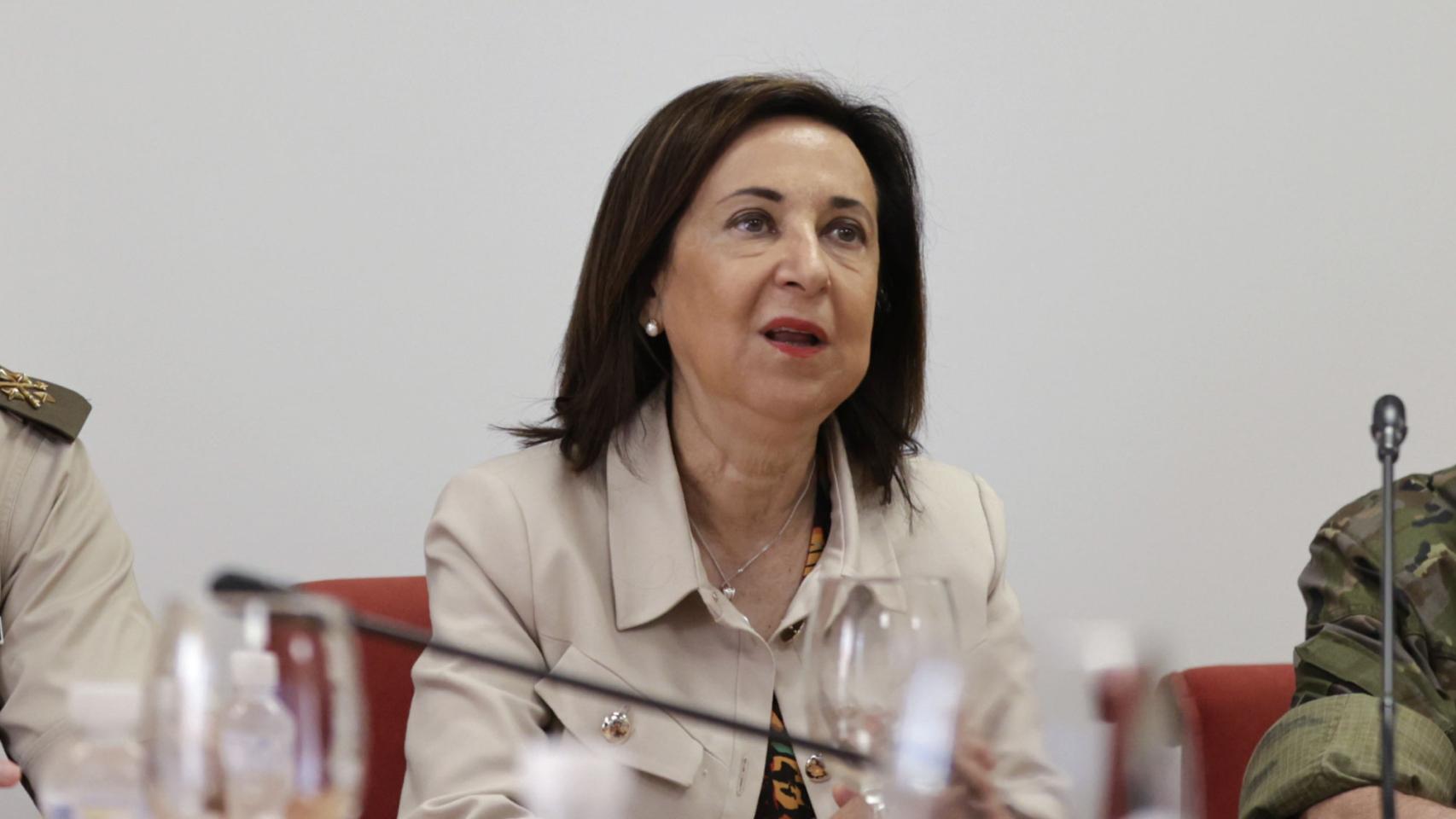 La ministra Margarita Robles durante su visita este miércoles en A Coruña a la Maniobra del Ejército de Tierra.