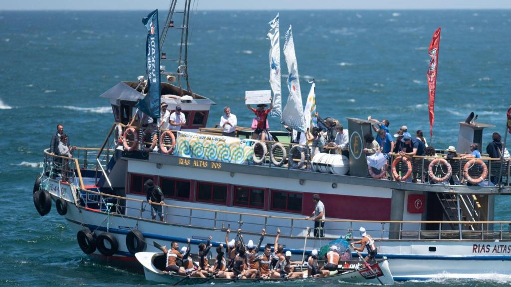 Traineras en A Coruña.
