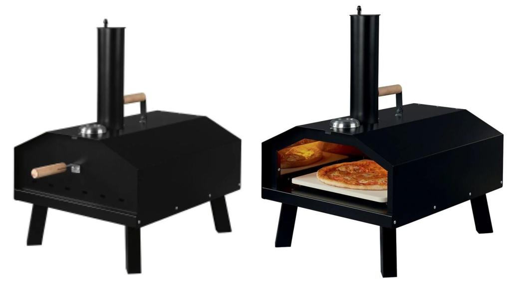 Horno para exterior de Lidl en acción.