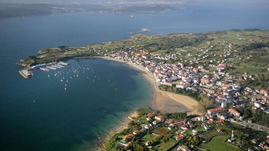 Vista aérea de la ría de Ares