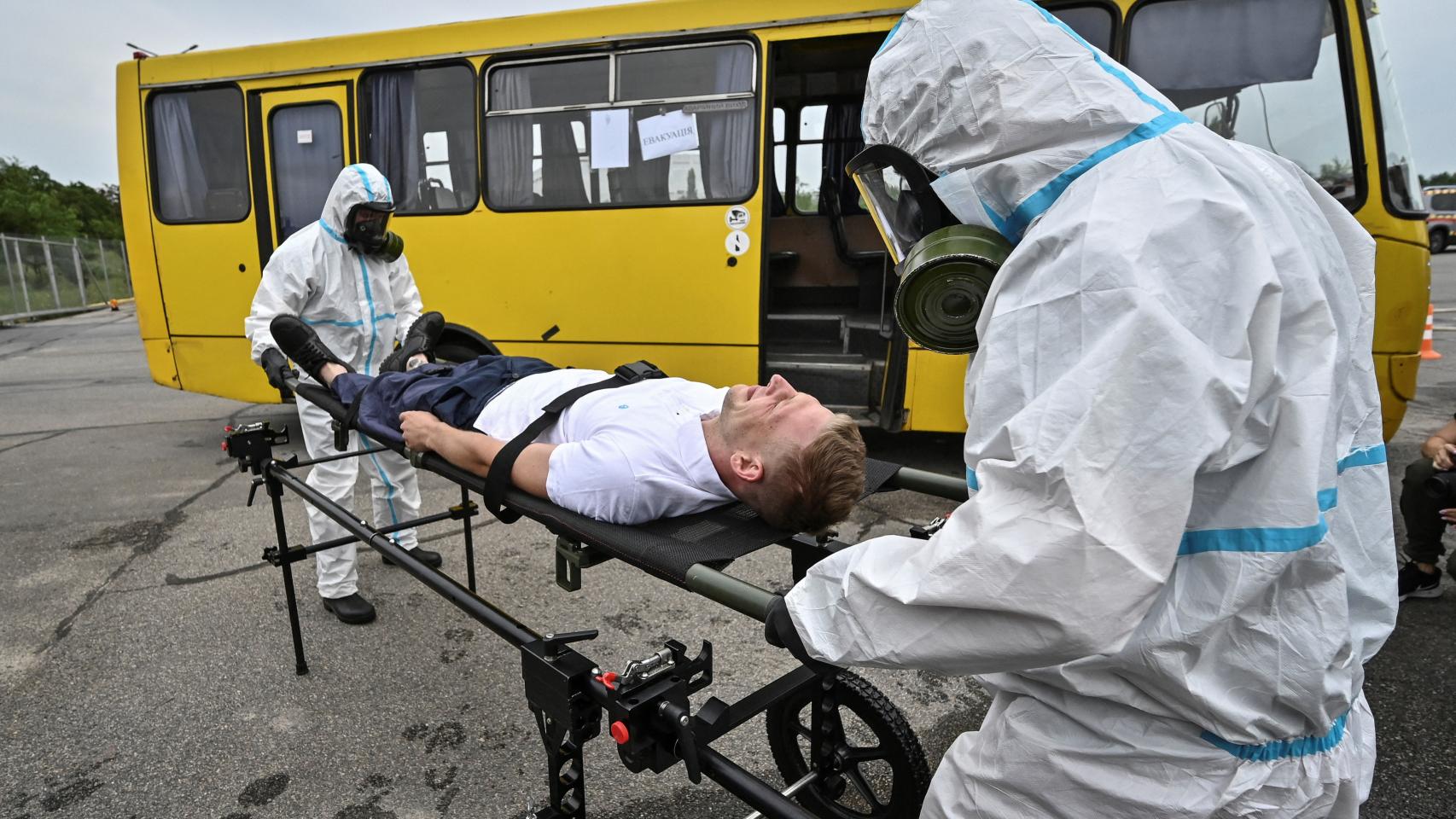 Simulacro antirradiación en caso de un posible ataque a la central de Zaporiyia