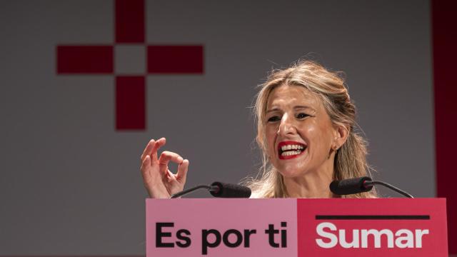 Yolanda Díaz, candidata de Sumar a la presidencia del Gobierno,  participa en un mitin celebrado el pasado miércoles.