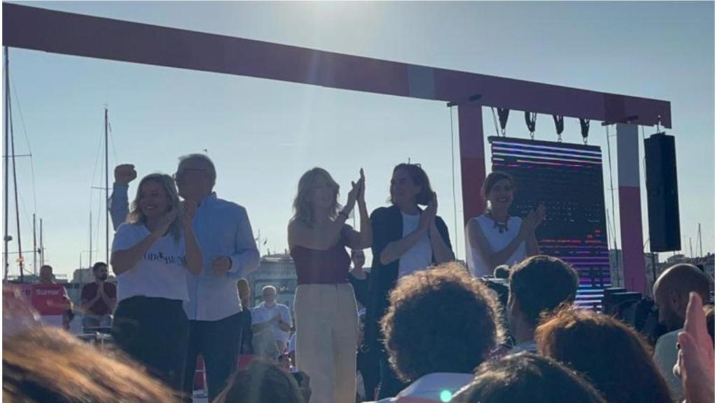 Yolanda Díaz y Ada Colau esta tarde en A Coruña