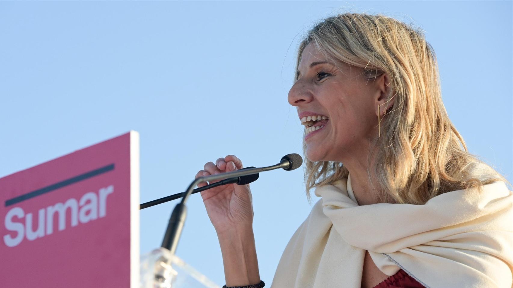 La candidata de Sumar a la Presidencia del Gobierno, Yolanda Díaz.