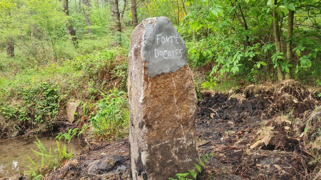 Pintadas en las piedras protegidas de O Castelo, en el Monte Xalo.