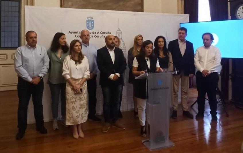 El nuevo Gobierno local de A Coruña.
