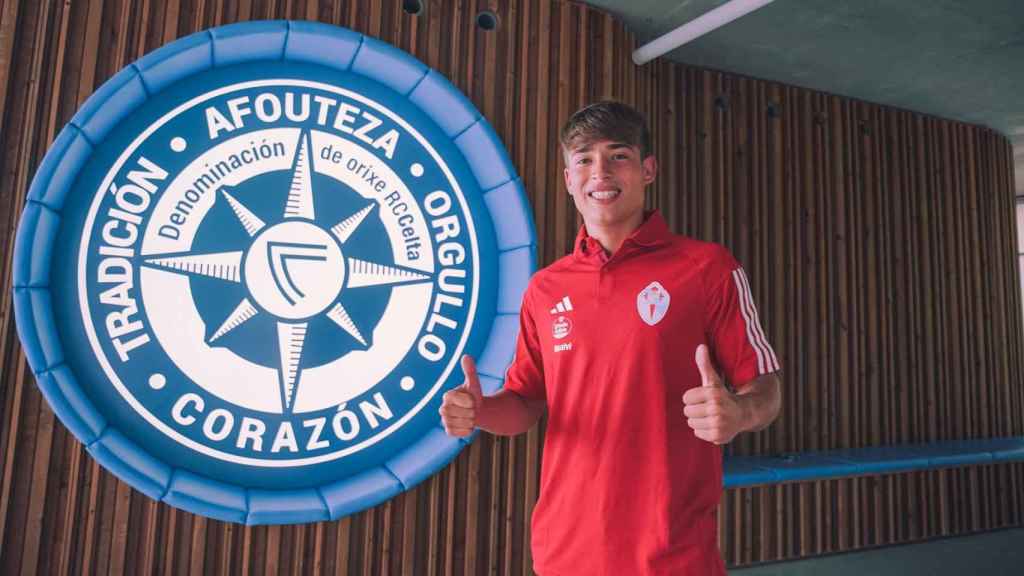 El jugador moañés Raúl Blanco.