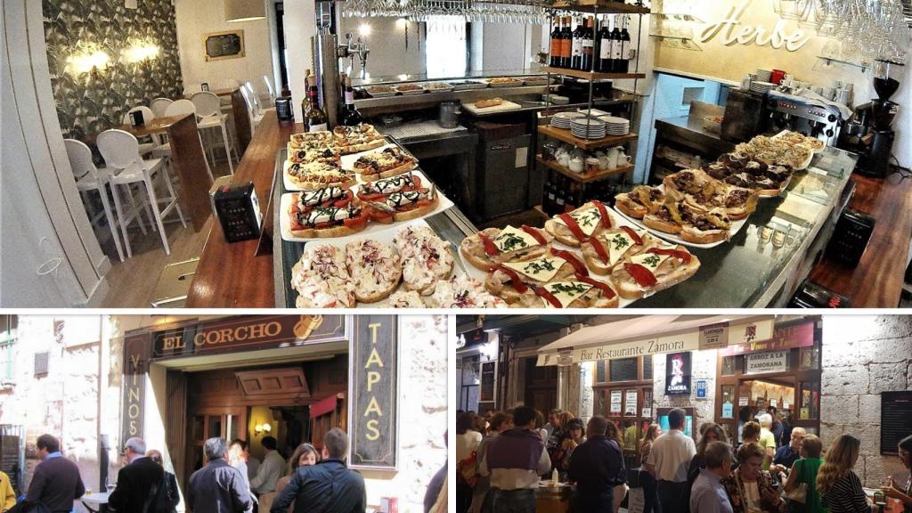 El Restaurante Herbe, El Corcho y el Bar Zamora