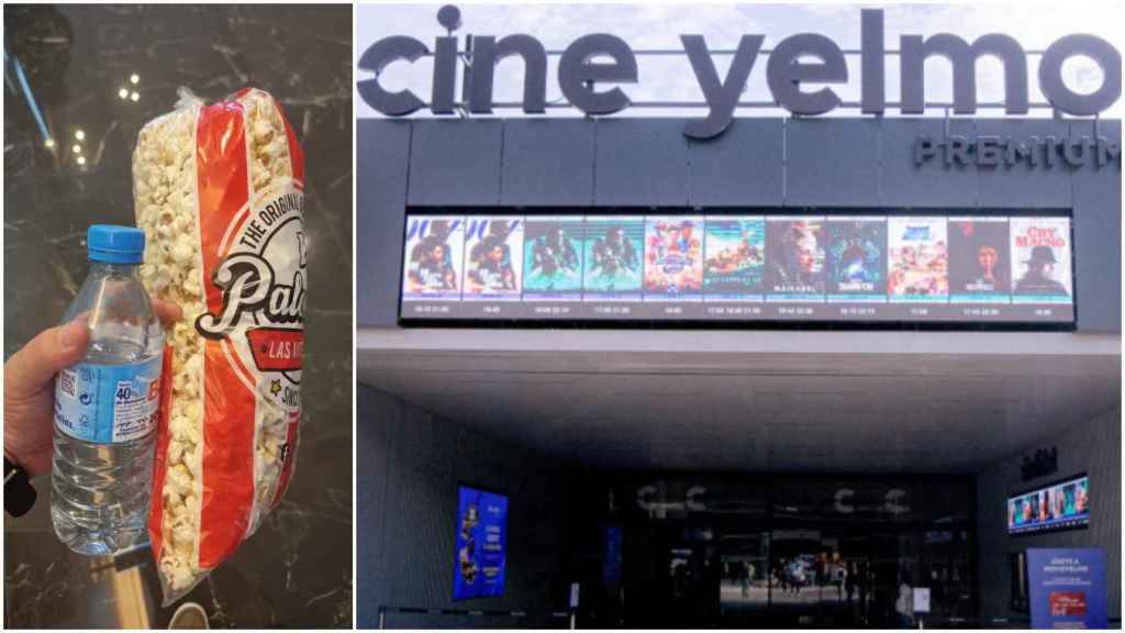 Palomitas incautadas en unos cines de Vigo.