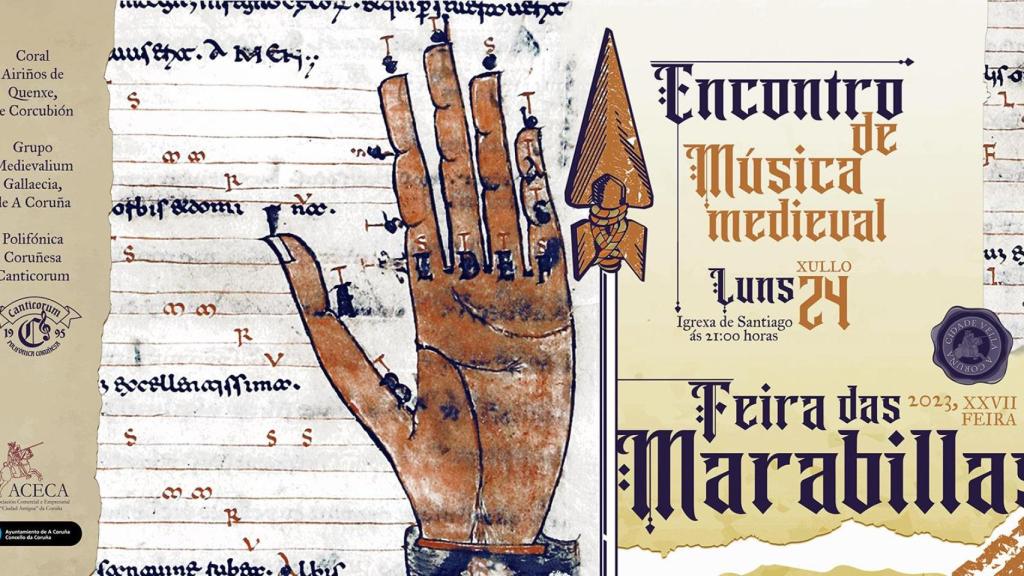 Cartel de la Feria Medieval de A Coruña 2023