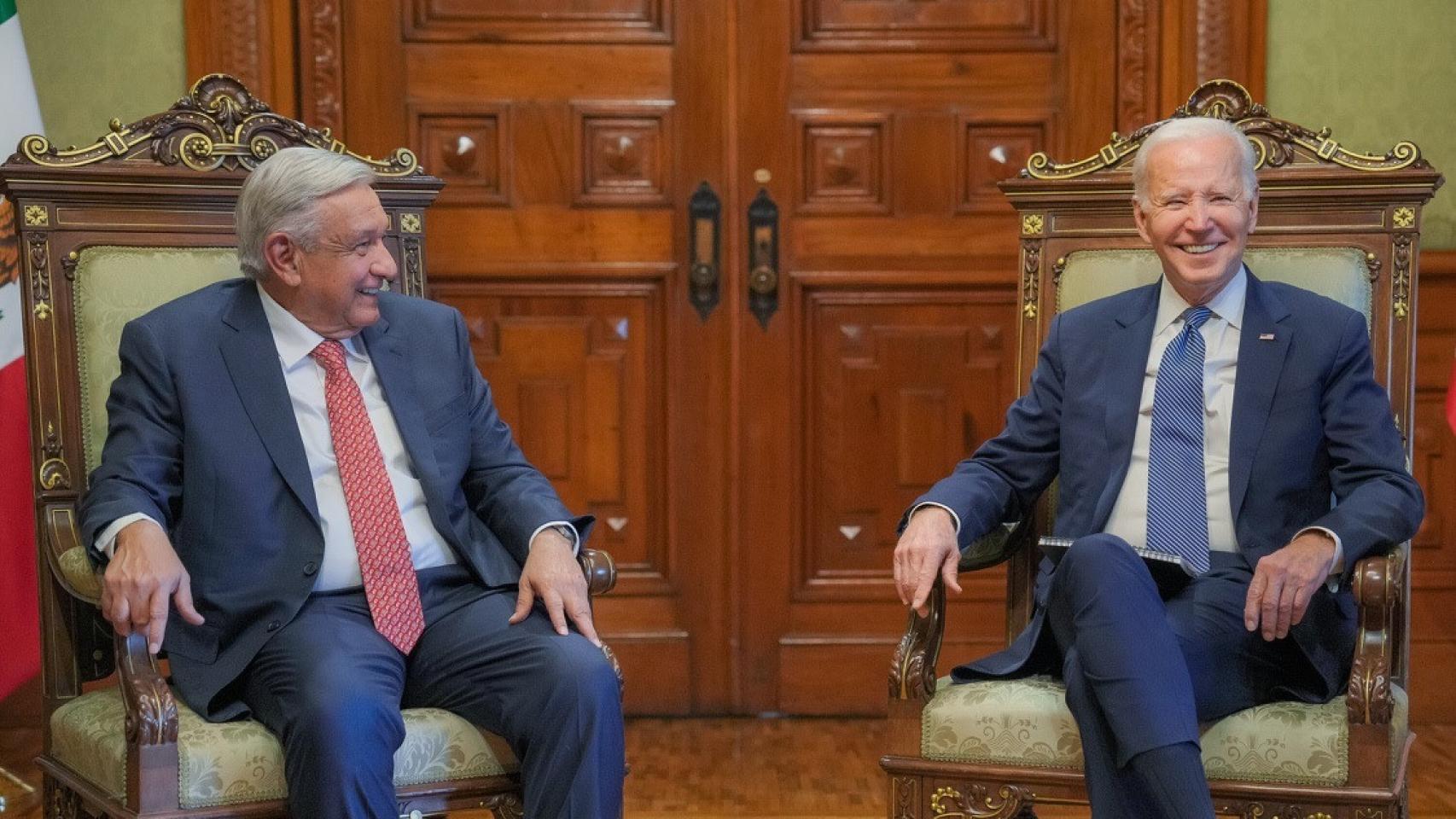 El presidente de México, Andrés Manuel López Obrador, y el presidente de Estados Unidos, Joe Biden