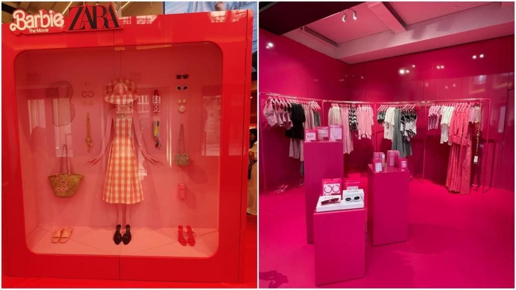 Photocall de Barbie en las tiendas Zara de A Coruña.