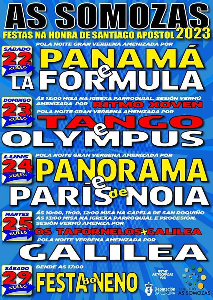 Cartel de las Fiestas del Apóstol de As Somozas