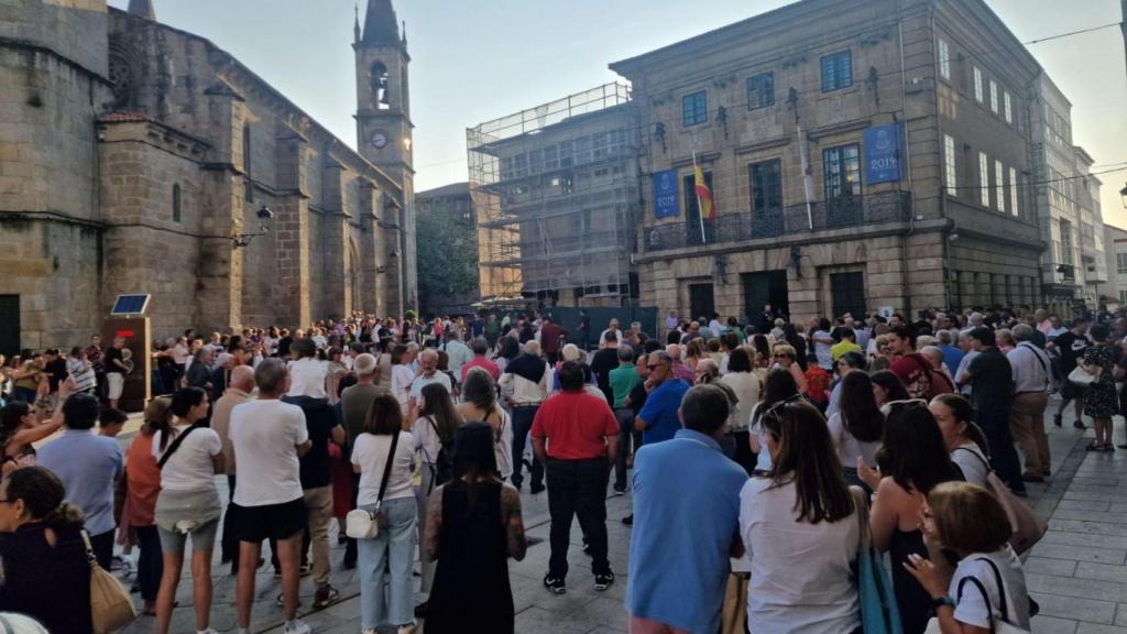 Protesta en Betanzos esta tarde.