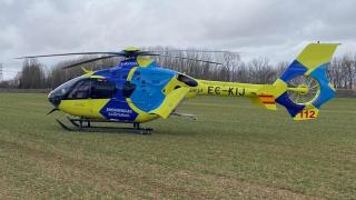 Movilizan un helicóptero tras un accidente de moto en un pueblo de la provincia de Ávila