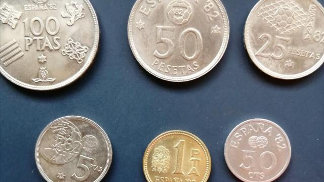 Conjunto de monedas del mundial 82.