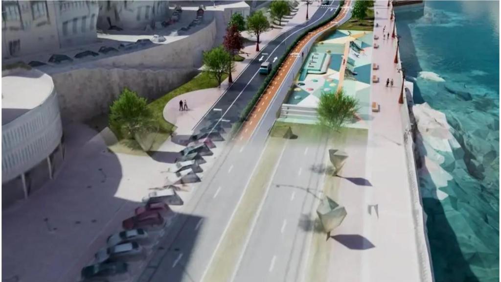 Imagen del proyecto de las obras en el paseo marítimo