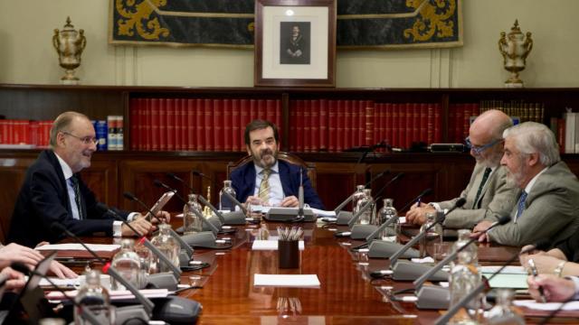 Vicente Guilarte, este martes en el primer Pleno del CGPJ que ha dirigido como presidente suplente./