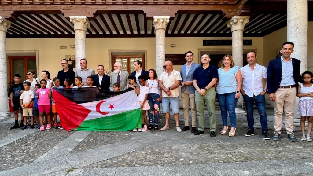 Imagen de archivo de la recepción de los niños saharauis por parte del presidente de la Diputación de Valladolid