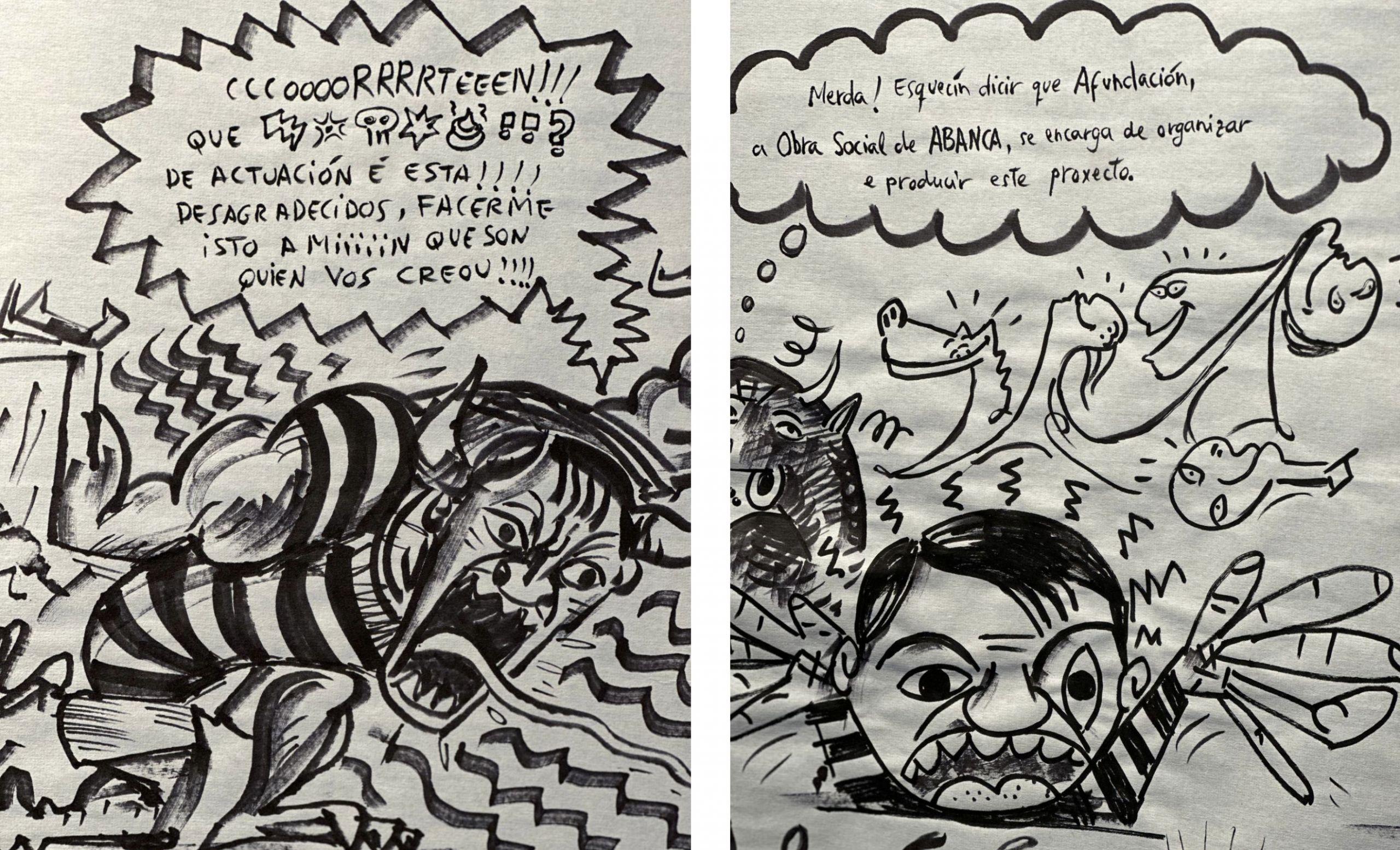 Algunas de las obras del interior de la exposición.