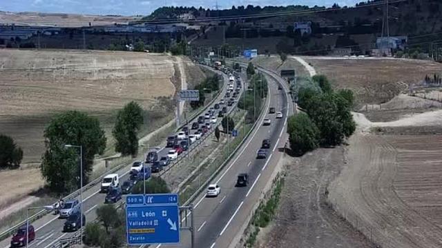 Retenciones en la A-62, a la altura de Arroyo de la Encomienda