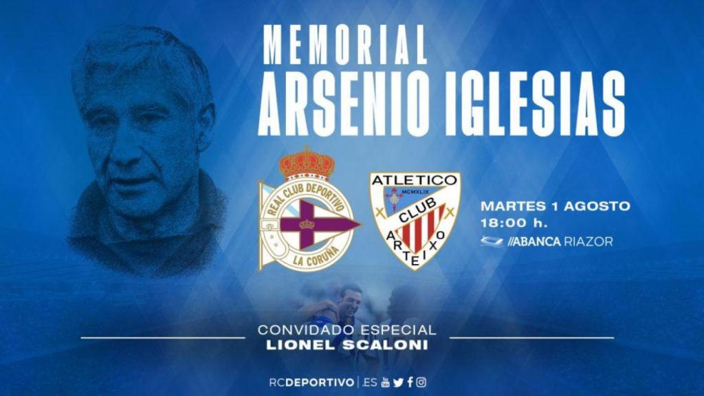 Ya están a la venta las entradas para el Memorial Arsenio Iglesias del martes en Riazor