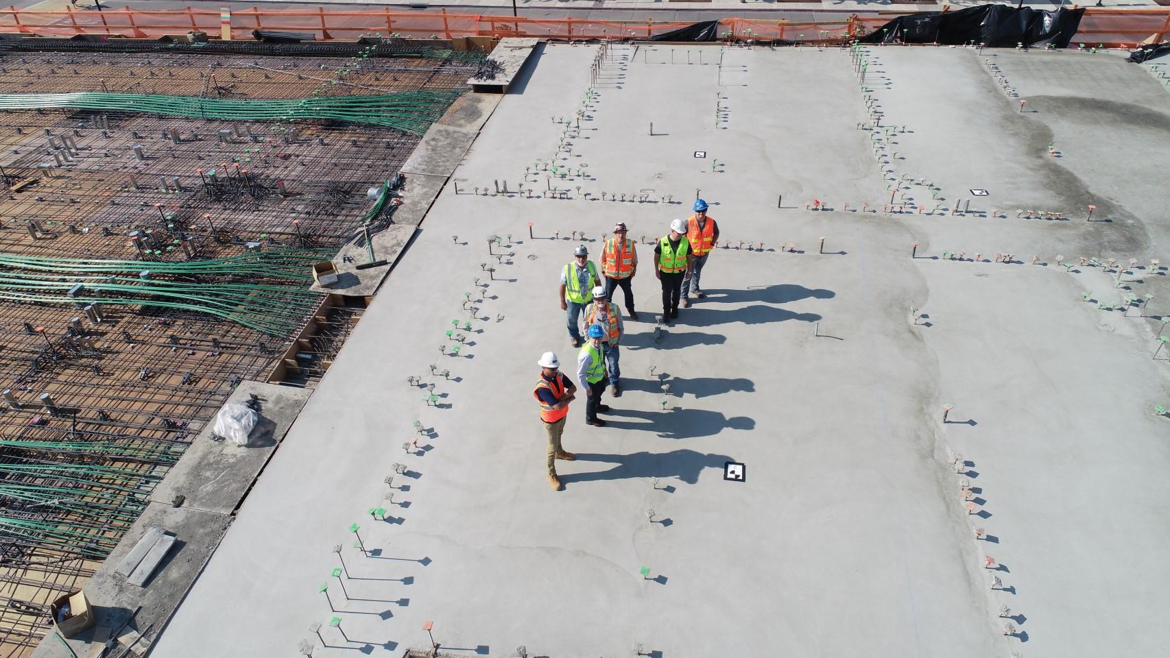 Construcción de edificio con hormigón