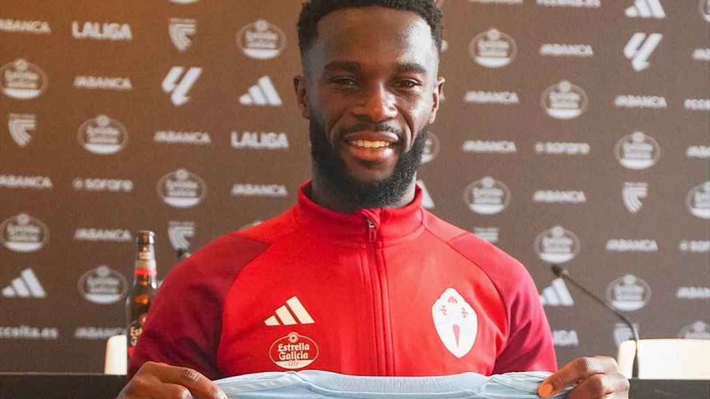 Jonathan Bamba, durante la presentación de esta mañana.