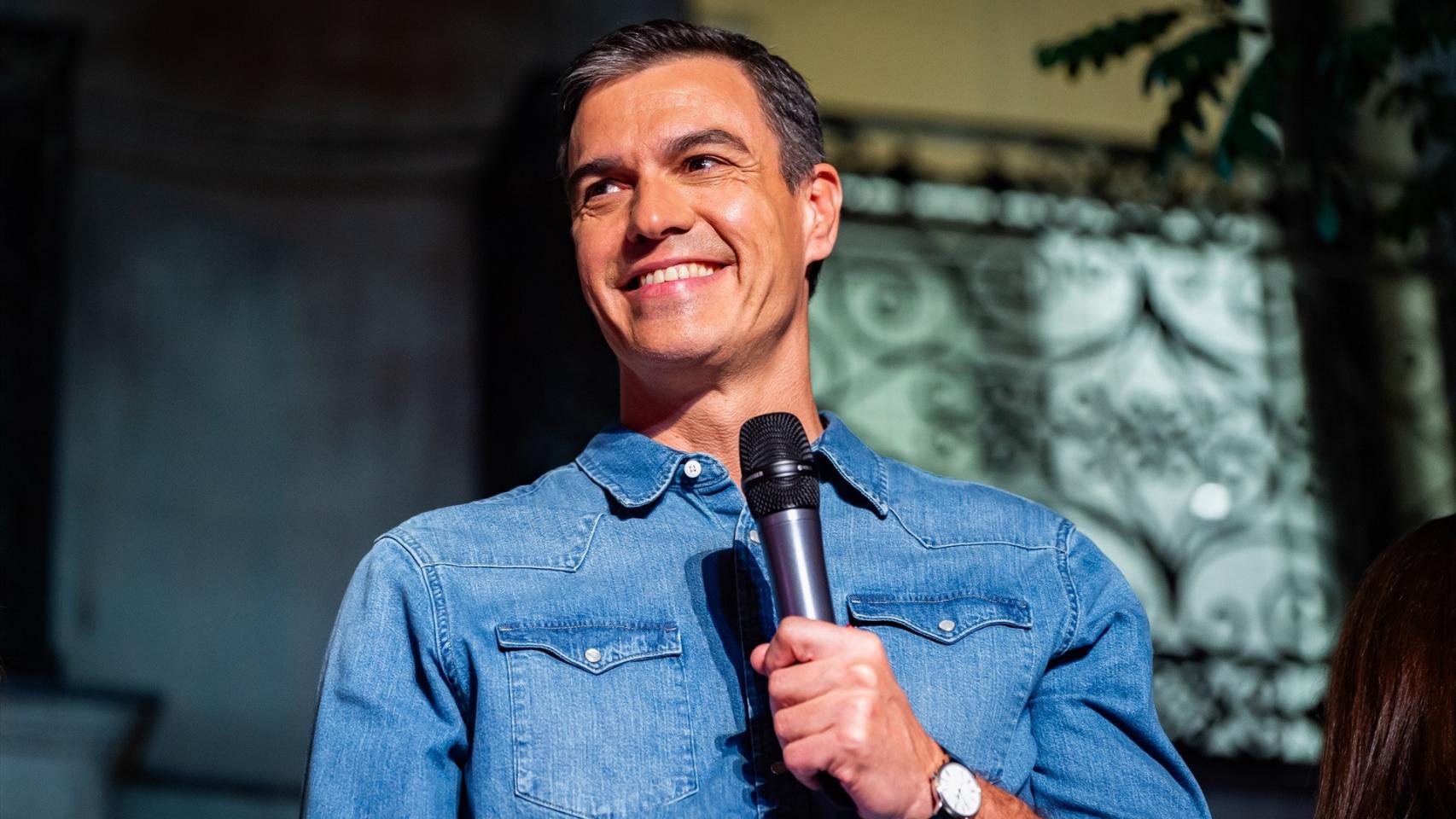 Pedro Sánchez, en la celebración de los resultados tras las elecciones del 23-J.