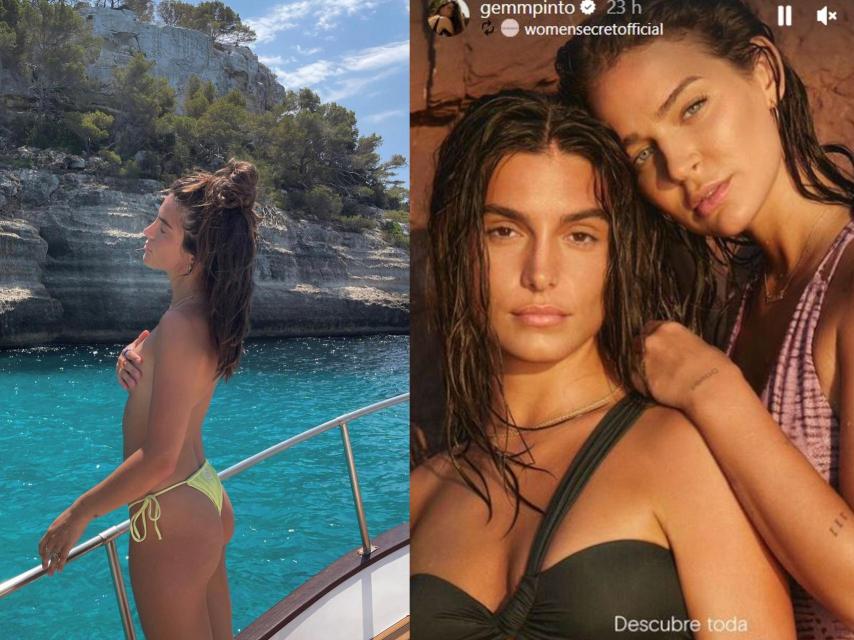 Dos instantáneas que ha publicado Gemma en las últimas horas.