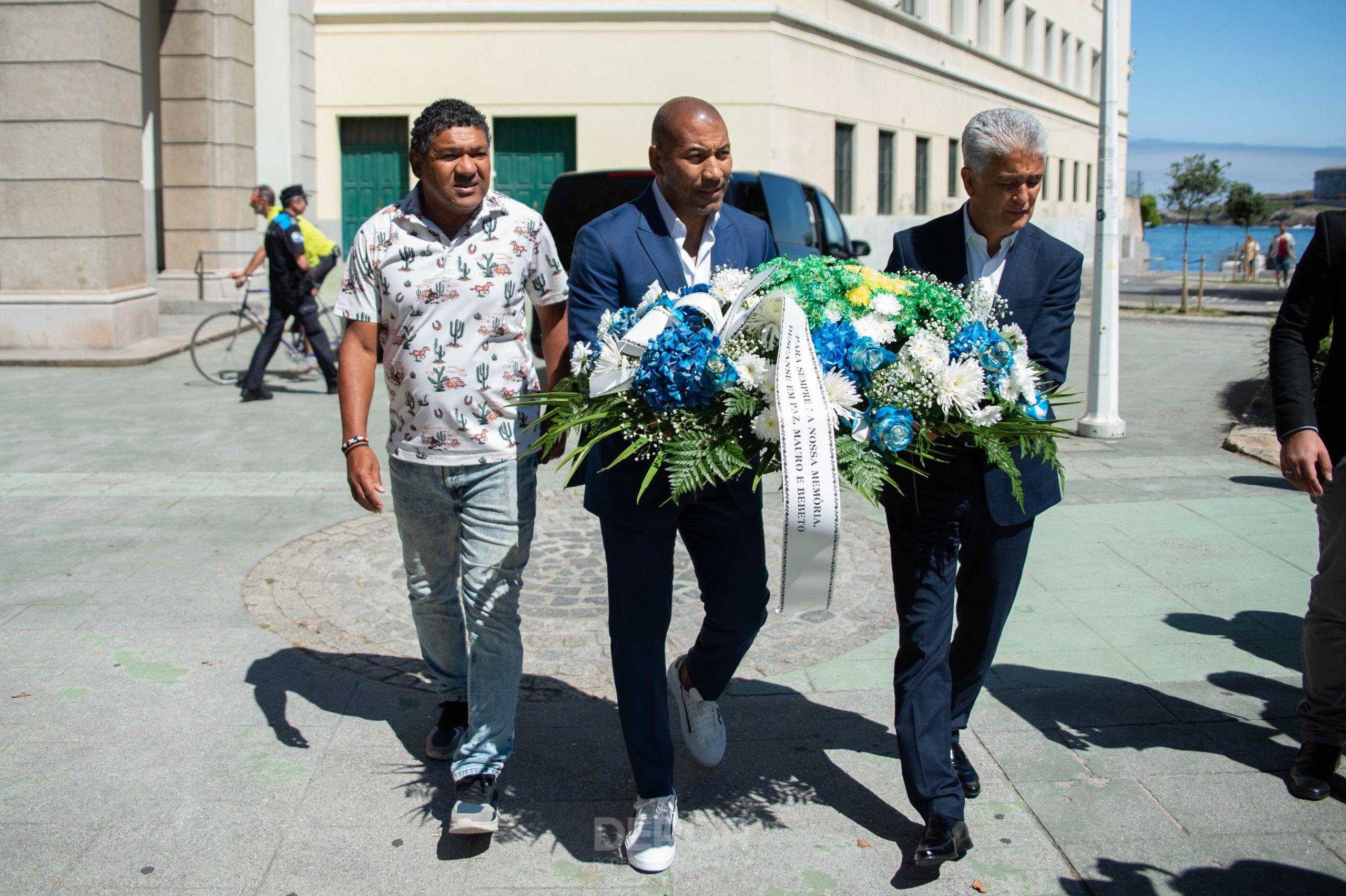 Bebeto, Mauro Silva y Donato rinden homenaje a Arsenio (Foto: RC Deportivo)