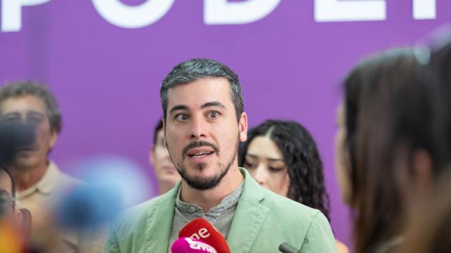 José Luis García Gascón, líder de Podemos en Castilla-La Mancha, en la sede autonómica del partido.