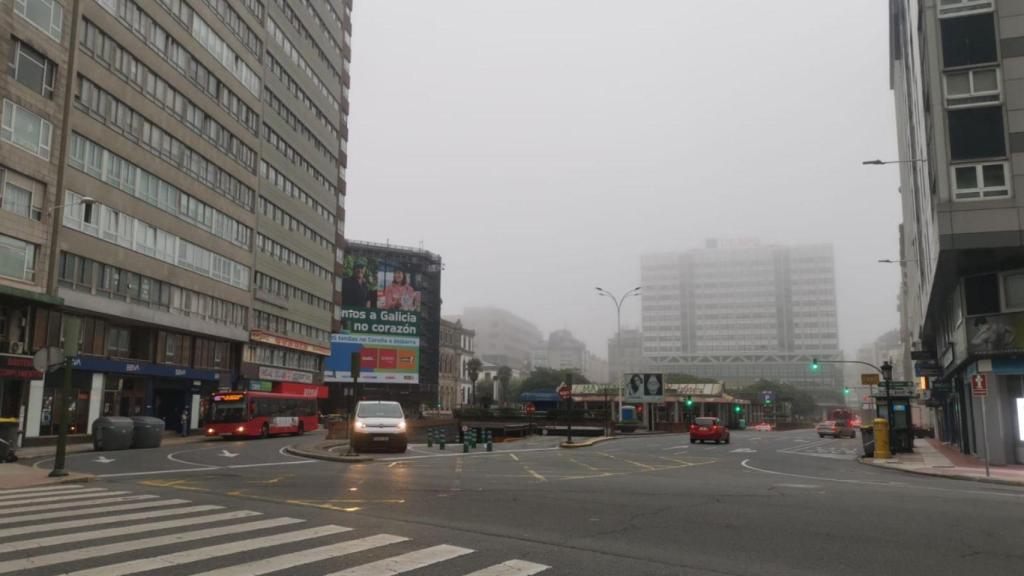 Niebla este 9 de agosto en A Coruña.