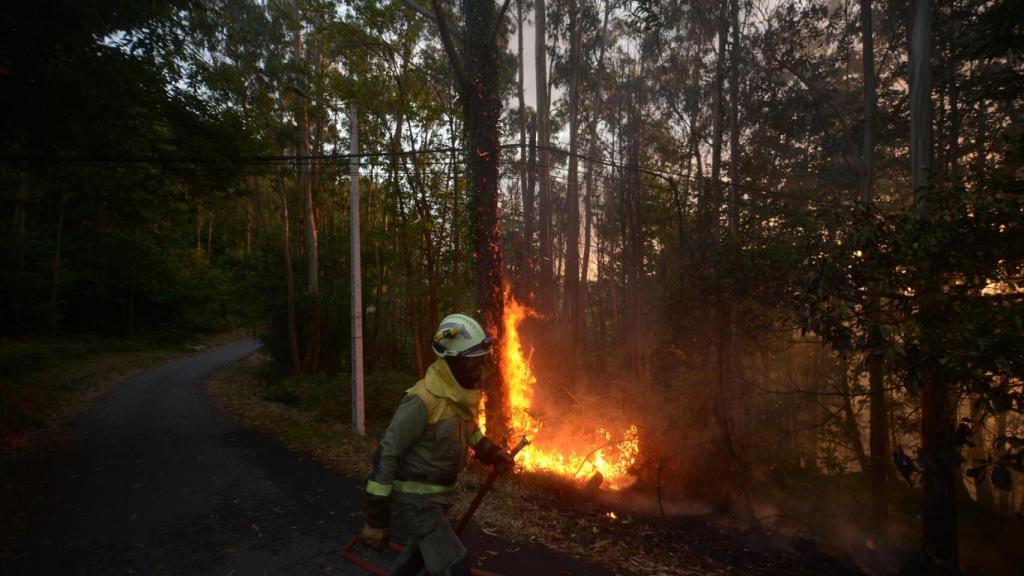 Incendio en Suevos este miércoles.