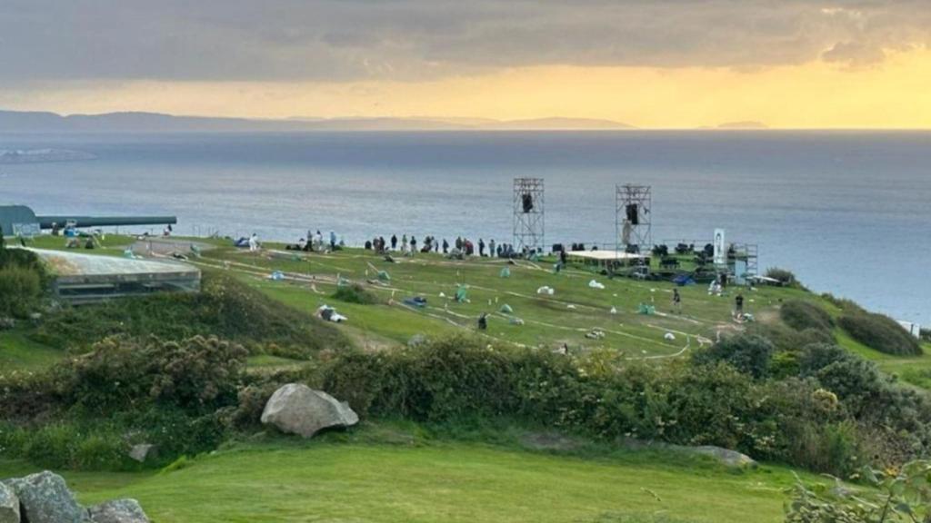 Basura en el Monte de San Pedro el miércoles.