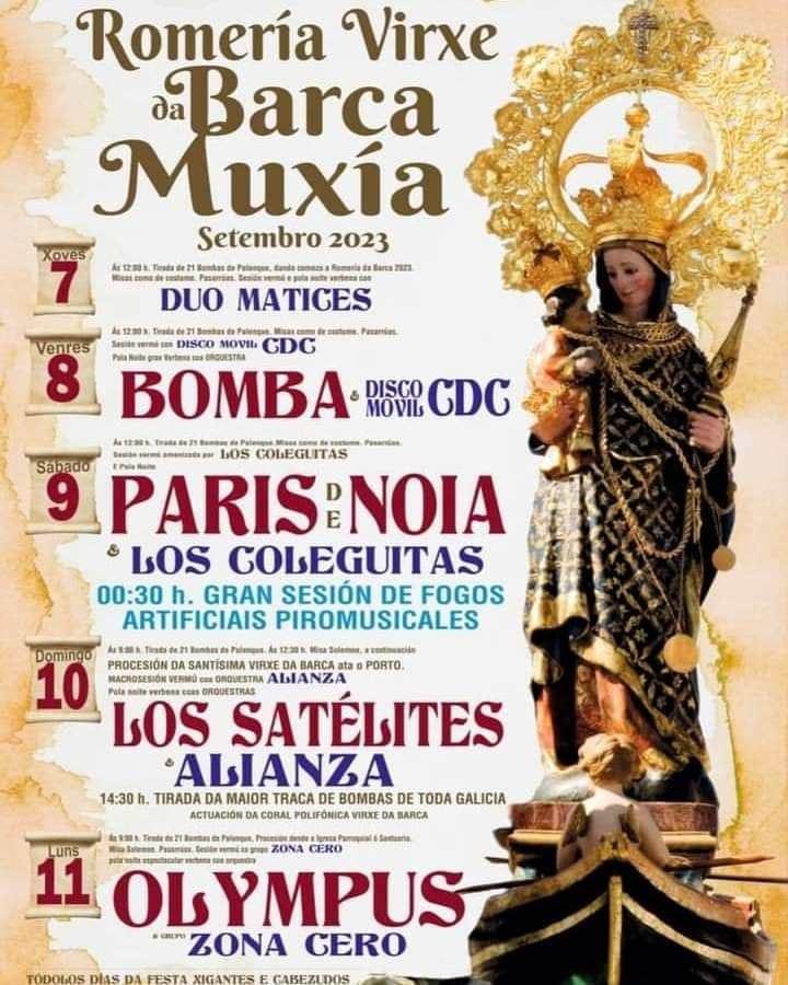 Cartel de la Romaría da Virxe da Barca.