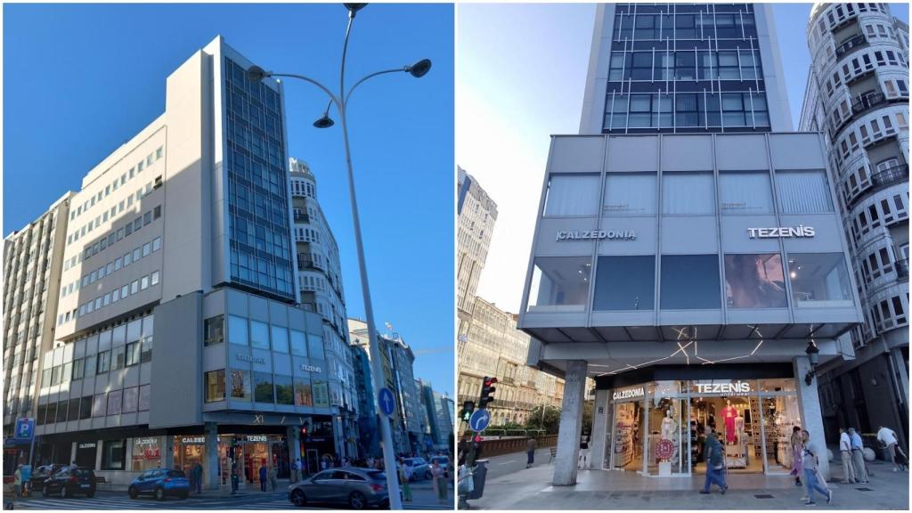 El Banco Exterior de A Coruña en la plaza de Mina