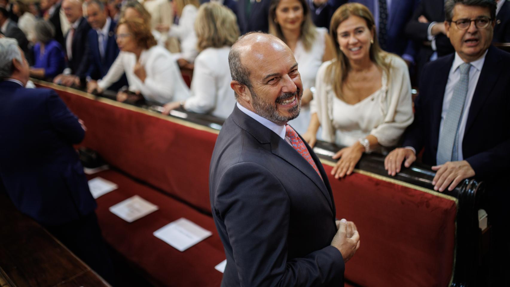 Pedro Rollán, tras ser elegido nuevo presidente del Senado.