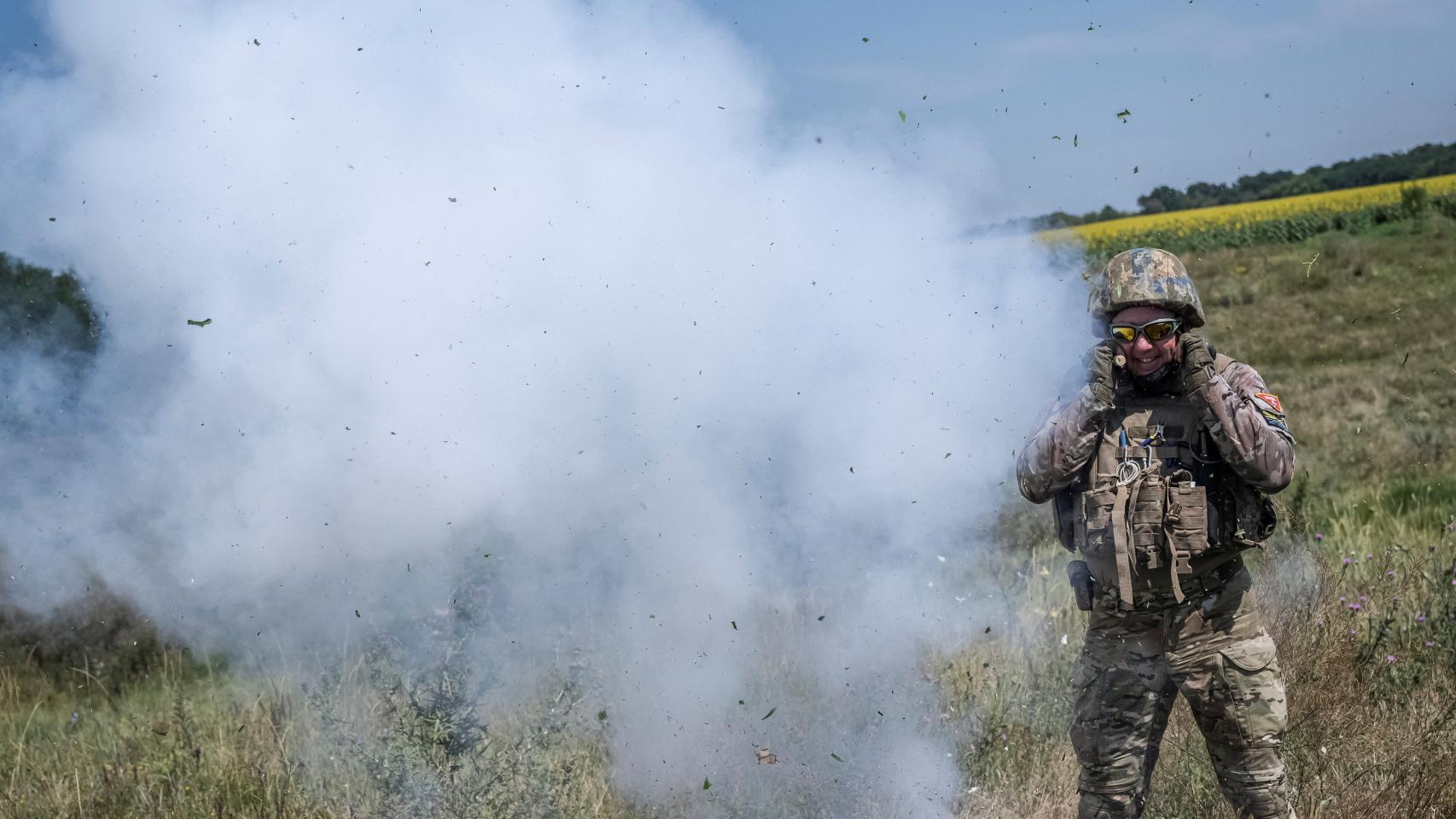 Soldado Ucraniano en Donetsk