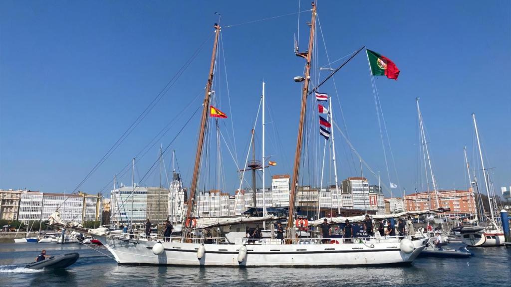 Imagen de archivo de la lllegada del velero Nautilus