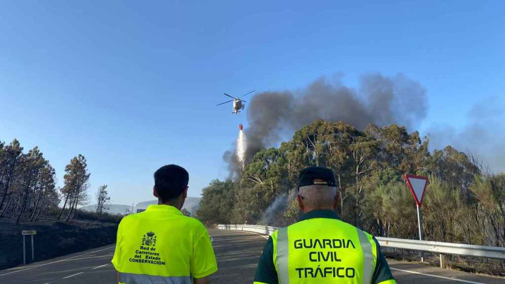 Incendio en Riós (Ourense), a 24 de agosto de 2023.