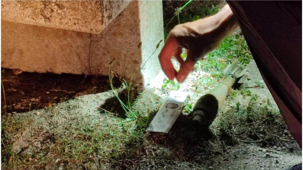 Imagen de la granada encontrada y detonada en Lugo