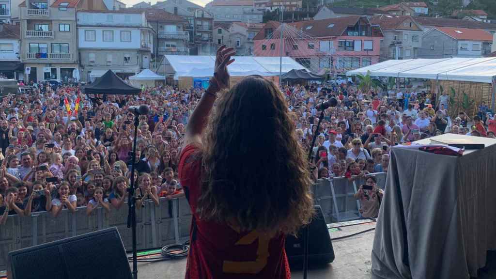 Tere Abelleira es homenajeada en Poio.