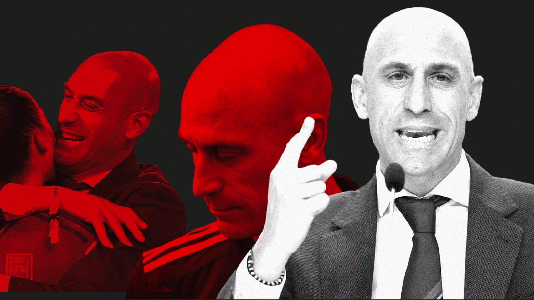 El expresidente de la RFEF Luis Rubiales, en un fotomontaje.