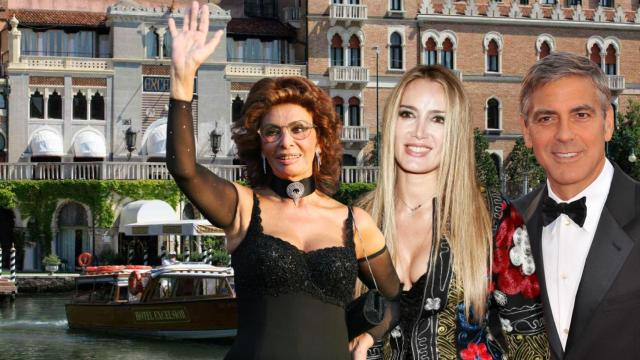 Sophia Loren, Patrizia D'Addario y George Clooney, en un montaje de JALEOS.