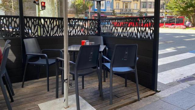 Foto de una terraza en A Coruña.